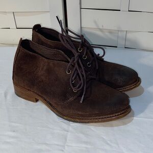 Walk Over Vintage Brown Suede Lace-Up Shoes Chukka Boots Size 6